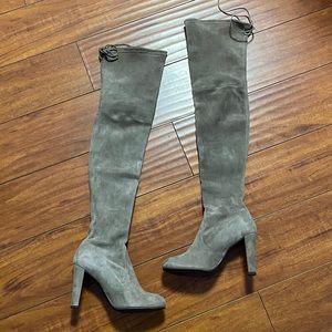 Staurt Weitzman Highland boot praline suede